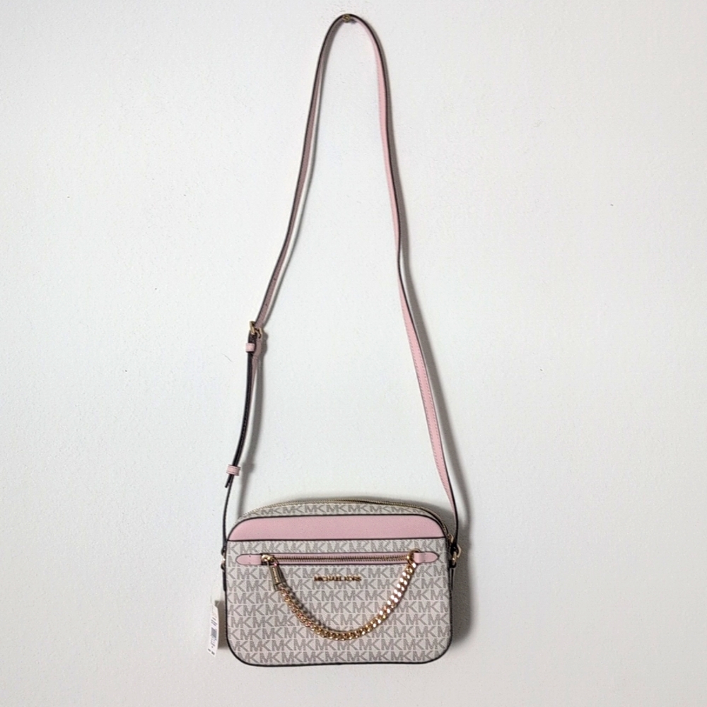 NWT Michael Kors Jet set travel large logo crossbody - Picture 4 of 12